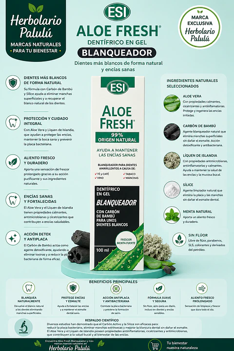 AloeFresh Dentrífico Blanqueador