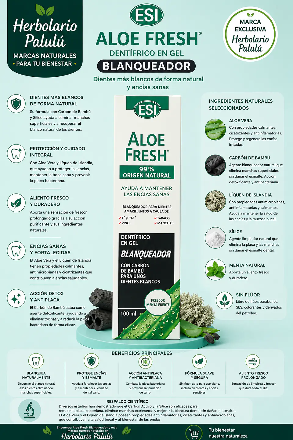 AloeFresh Dentrífico Blanqueador 1