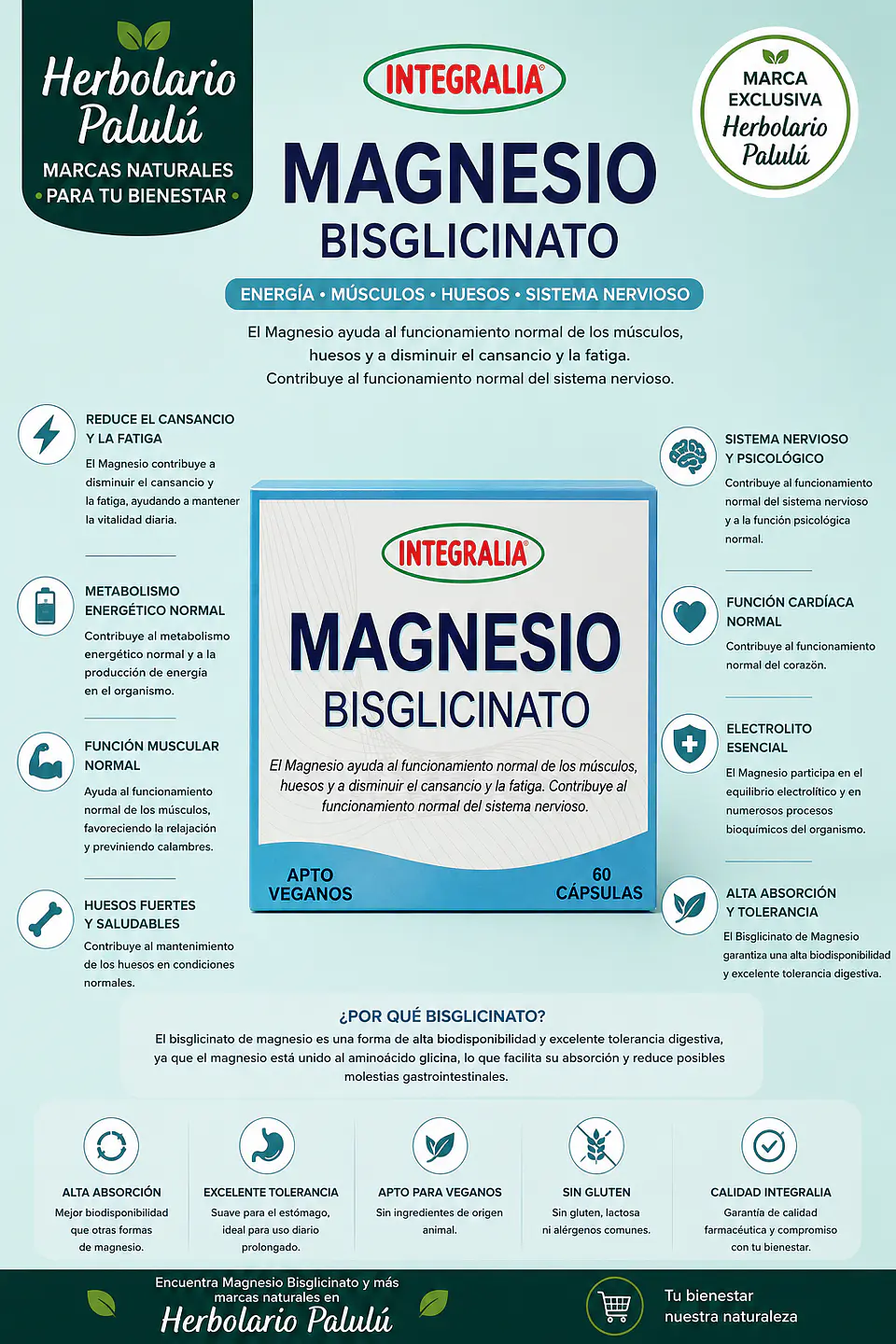 Magnesio Bisglicinato 60 caps 1