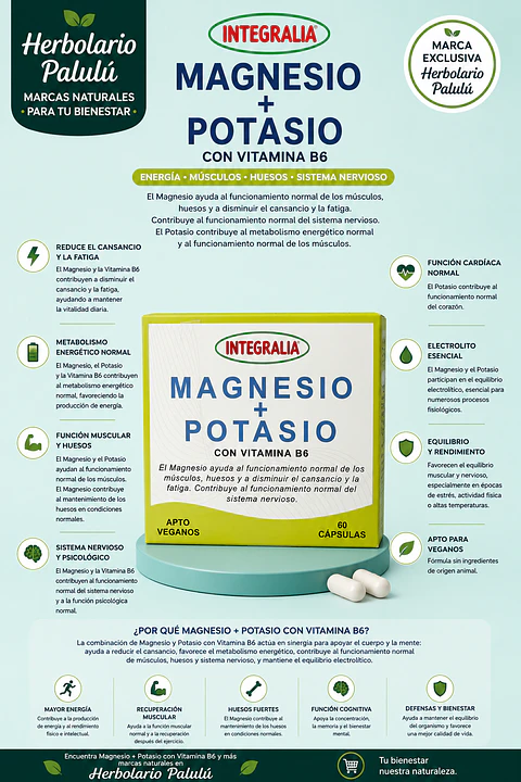 Magnesio + Potasio 60 caps