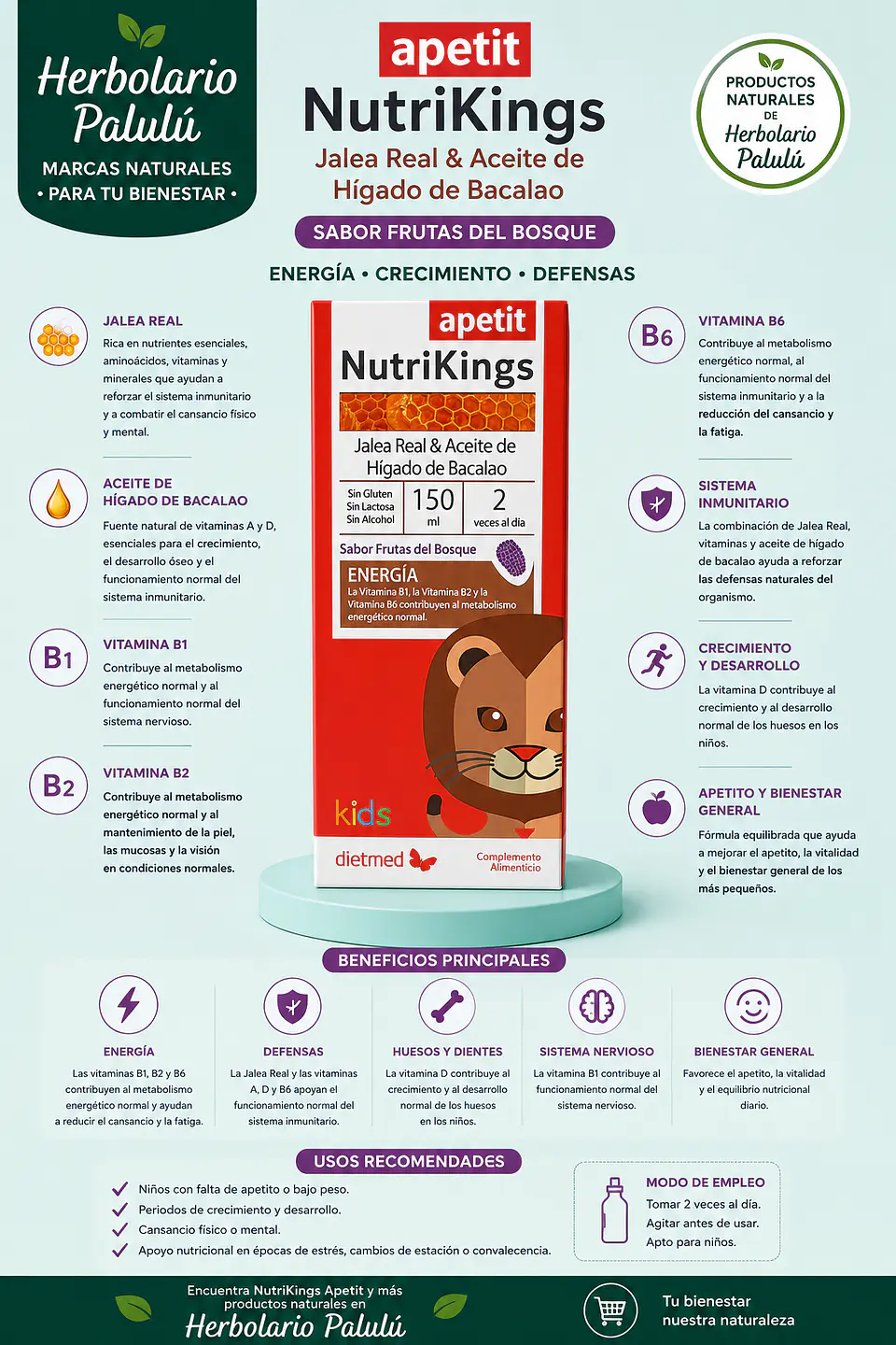 NutriKings apetit Jarabe 150 ml 1