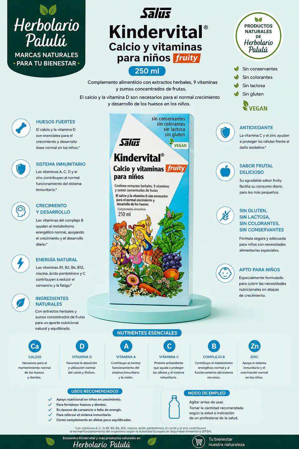 Kindervital fruity 250 ml 1