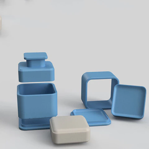 Prensa shampoo sólido cuadrado