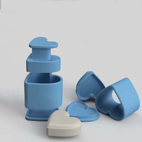 Prensa shampoo sólido Corazón