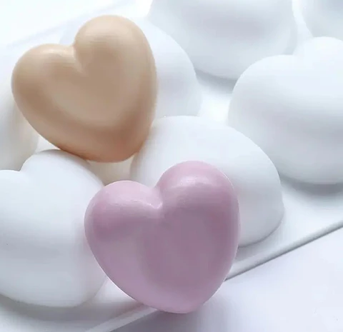 Molde 09 Corazones 3D 8 cavidades