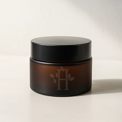 Pote Vidrio Ambar Empavonado con contratapa