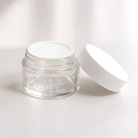 Pote Vidrio Recto Blanco con contratapa