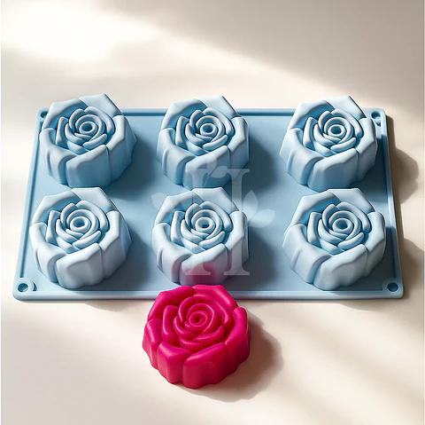 Molde 06 Rosas 6 cavidades 