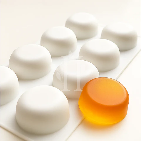 Molde 03 Circular bordes redondeados 8 cavidades