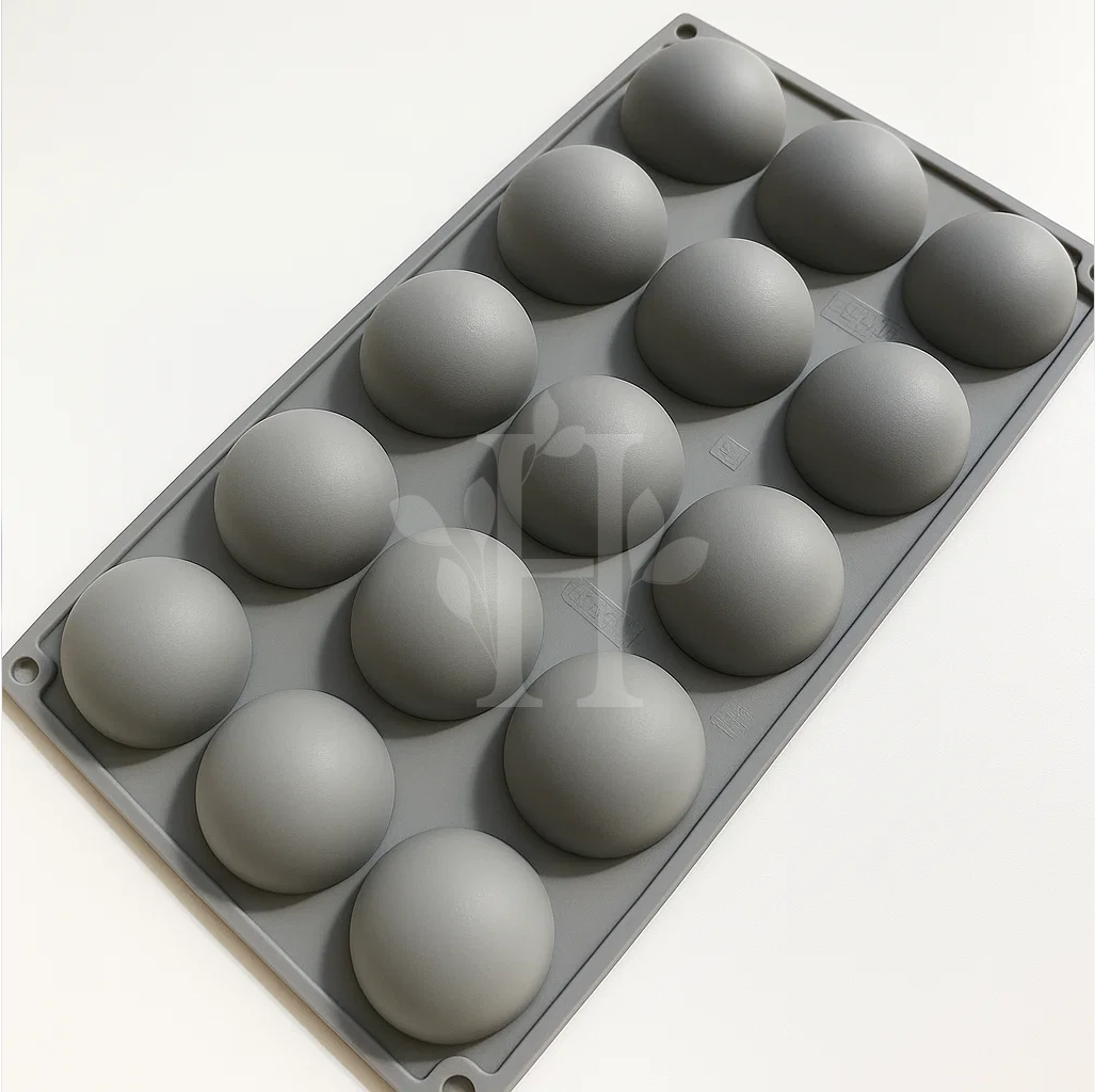Molde Silicona Media Esfera 50 mm 15 cavidades