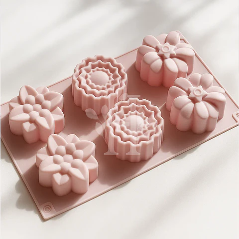 Molde 21 linfas flores 6 cavidades