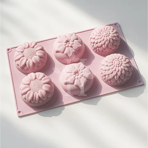 Molde 23 Flores de verano 6 cavidades