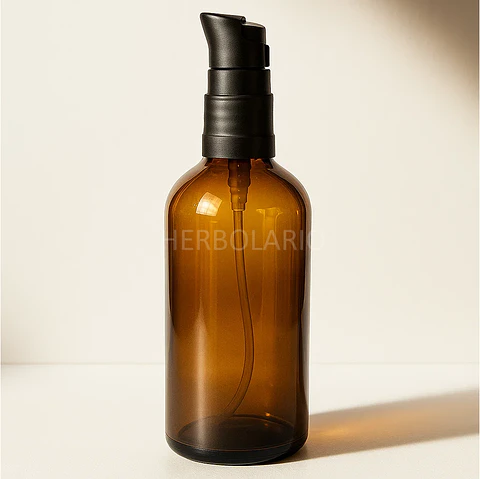 Botella Fresia ámbar tratamiento negro