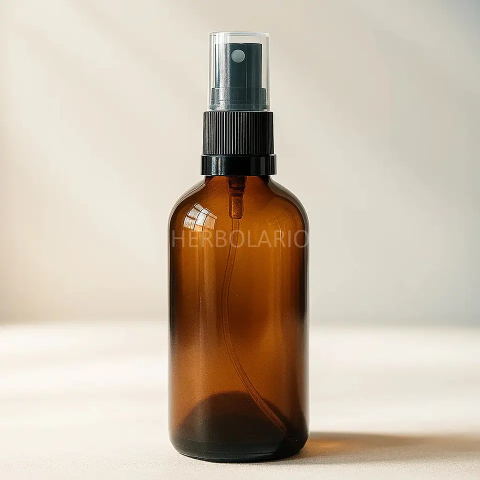 Botella Fresia ámbar spray negro 1