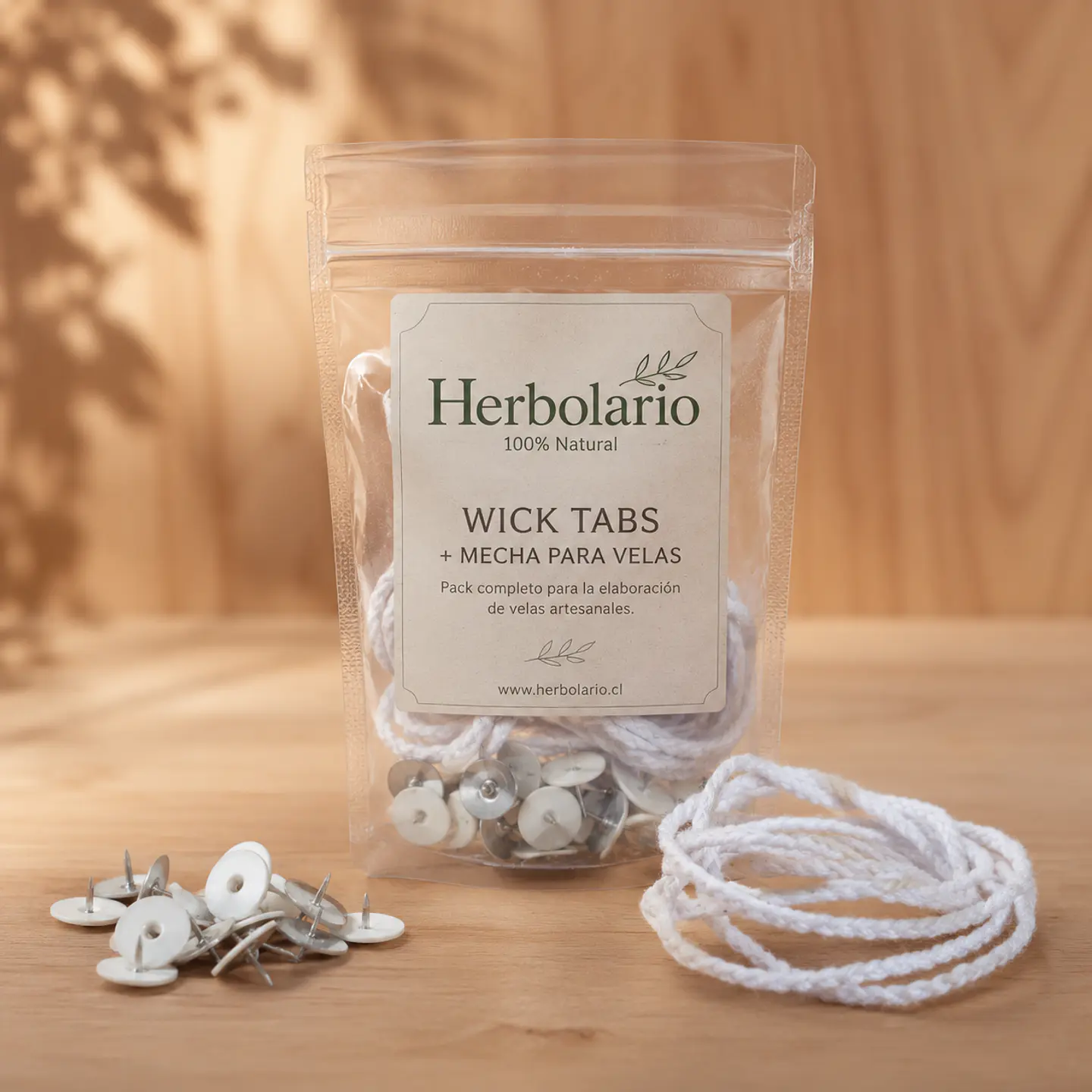 Wick Tabs para velas 50 unidades más mecha 10 metros 1