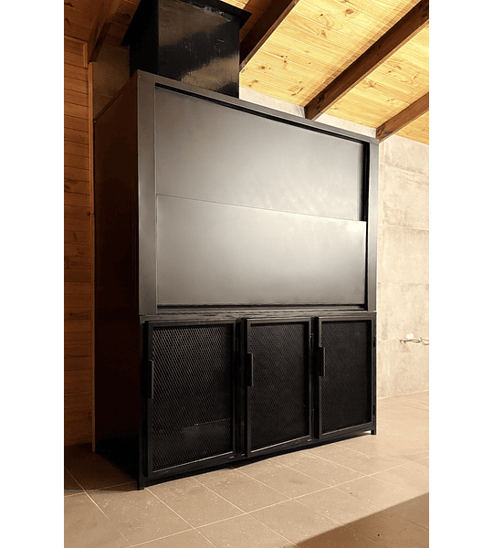 Quincho Modular Cero Humo Puerta Guillotina  - 