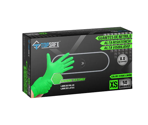 Guante de Nitrilo 8g Top Safe - Verde