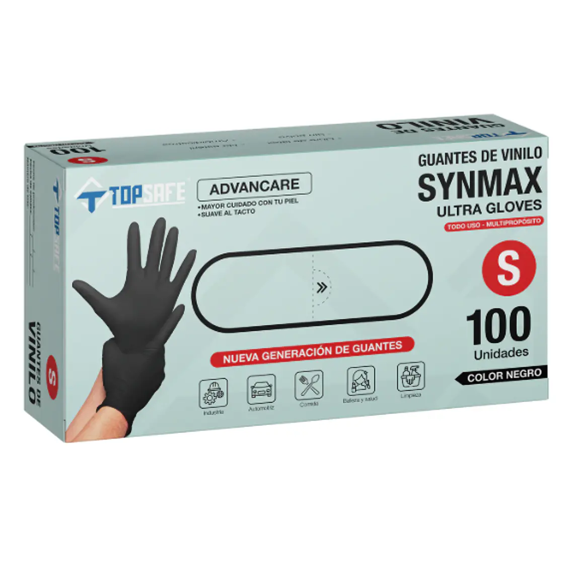 Guante de Vinilo 4G Top Safe - Negro 1
