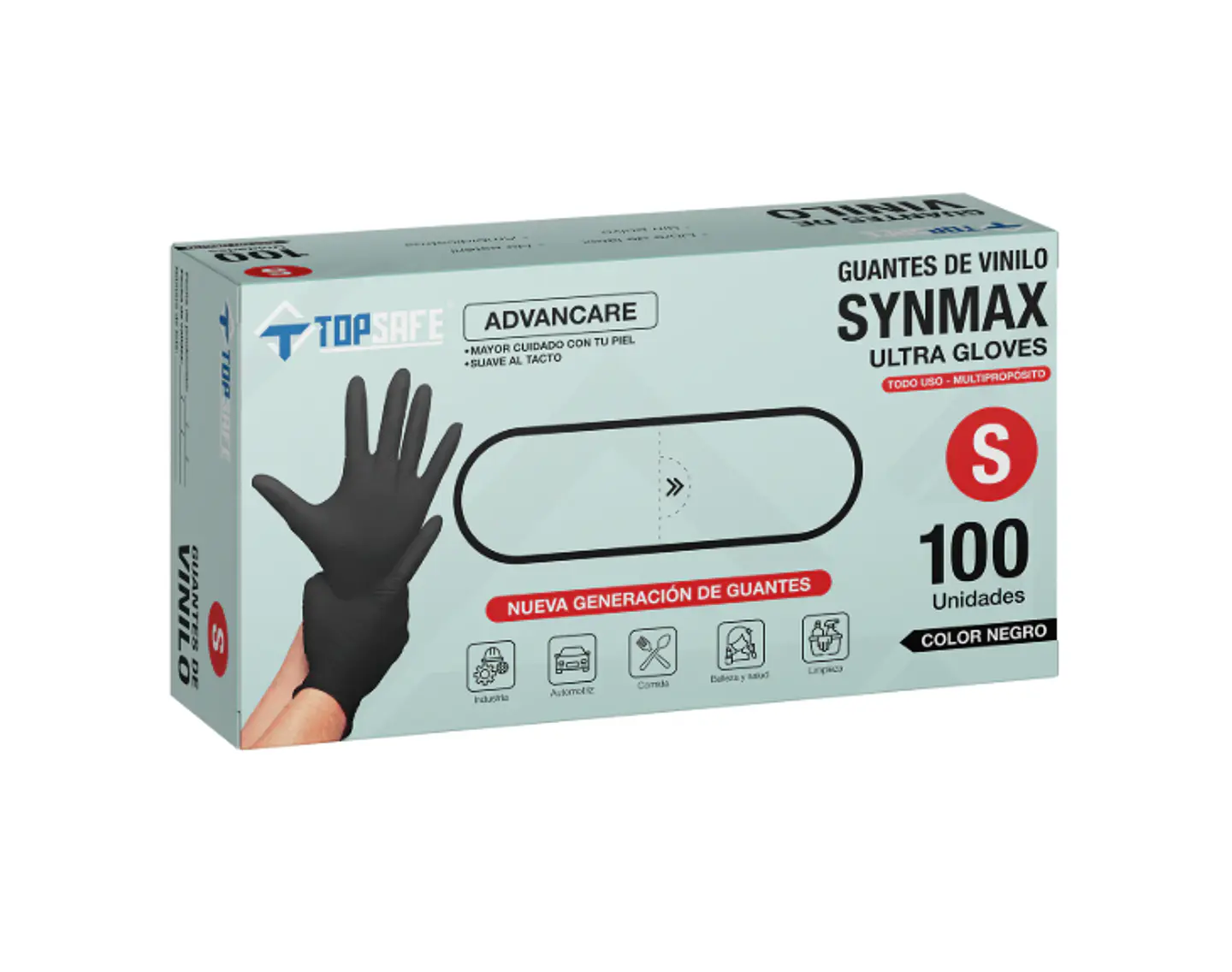 Guante de Vinilo 4g - Negro 1