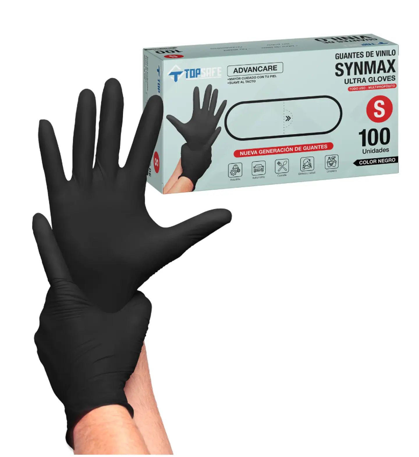 Guante de Vinilo 4g - Negro 2