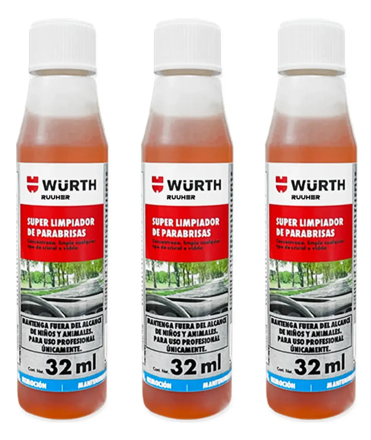 🚗 Concentrado Limpia Parabrisas Wurth 32 ml 💧 2