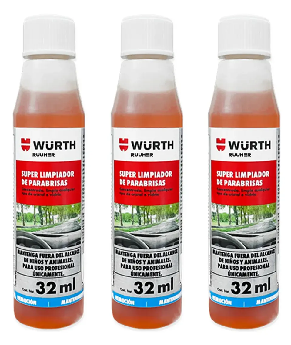 🚗 Concentrado Limpia Parabrisas Wurth 32 ml 💧 2