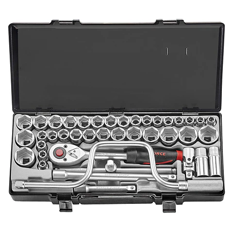 Juego de Dados 1/2" Poligonal - 41 piezas