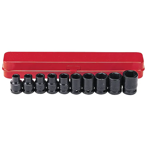 Juego de Dados 1/2" de Impacto en mm - 10 piezas