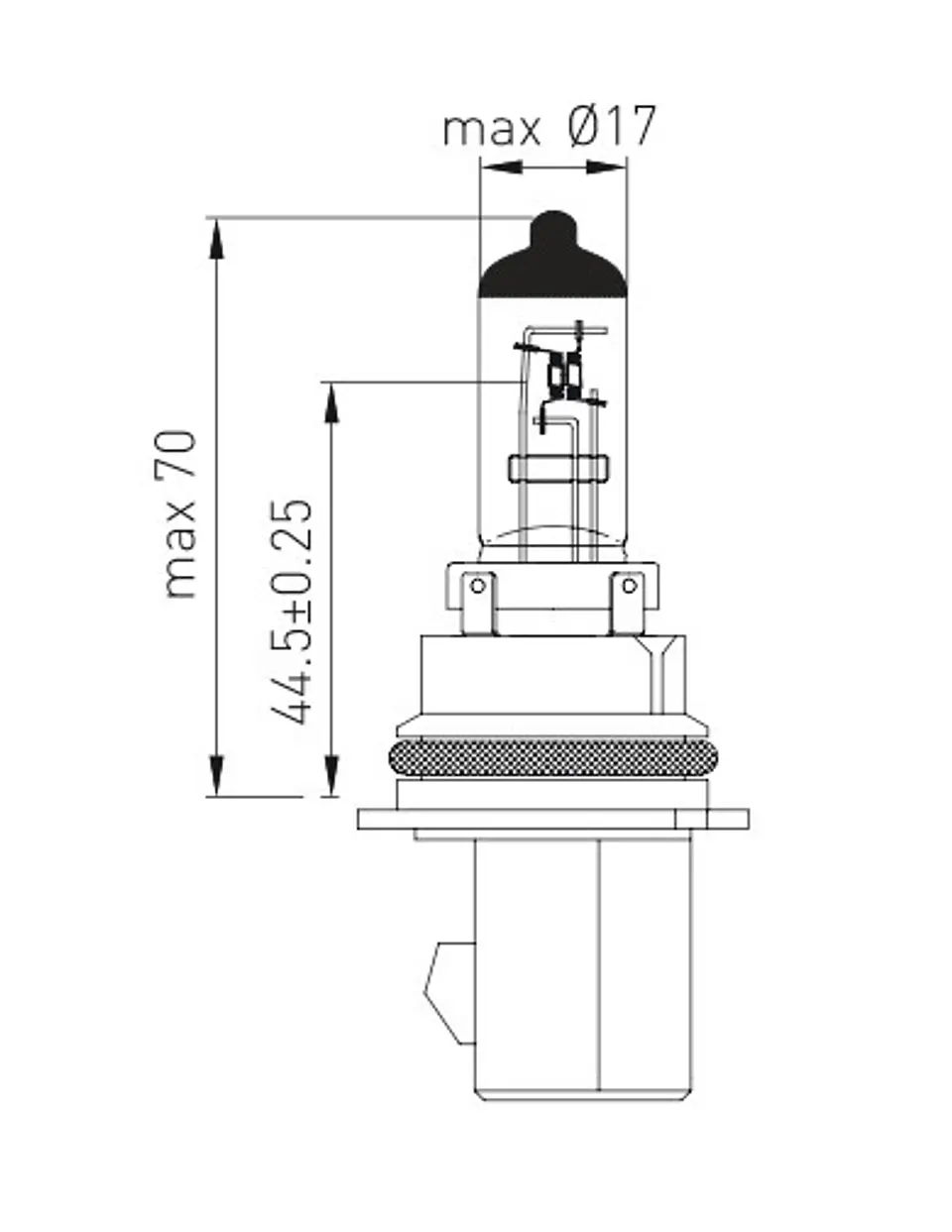 Ampolleta HB5 (9007)  12V  65/55W 2