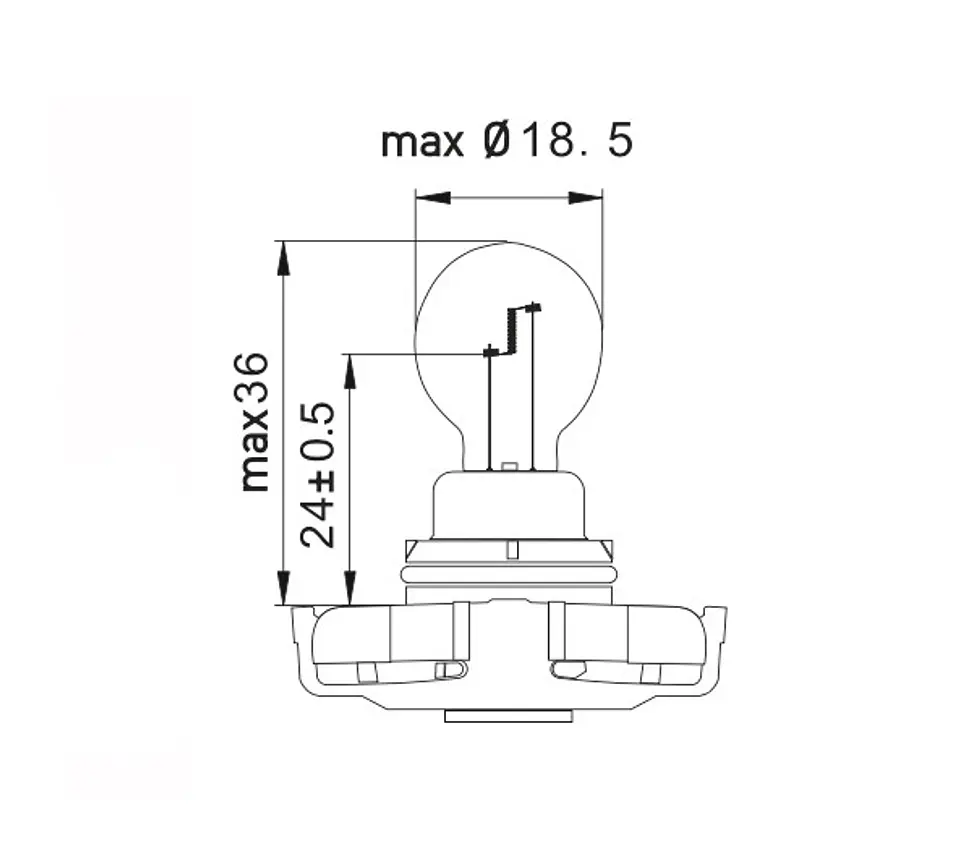 Ampolleta PS19W  12V  19W 2