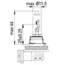 Ampolleta H9  12V  65W - Miniatura 2