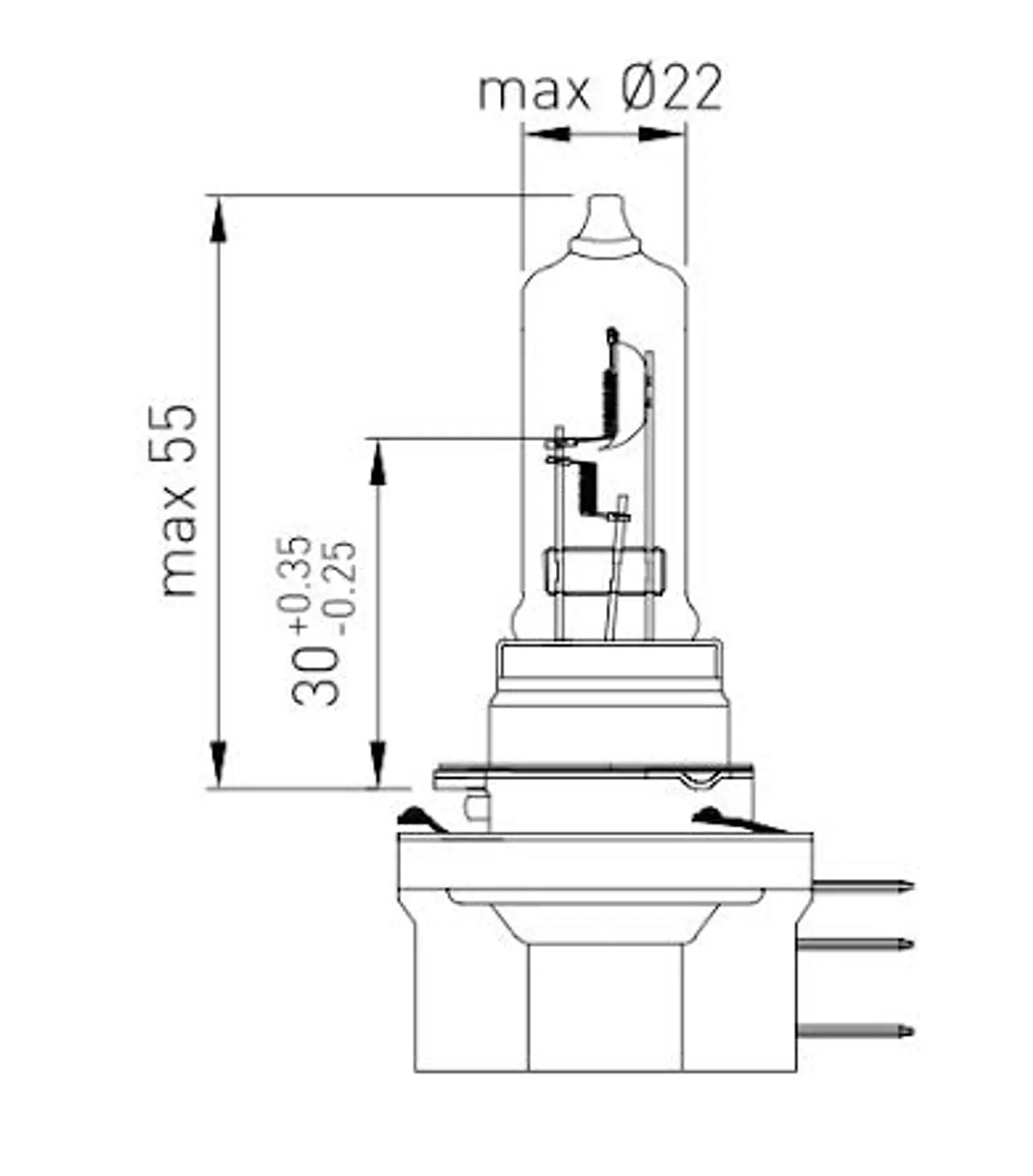 Ampolleta H15  12V  15/55W 2