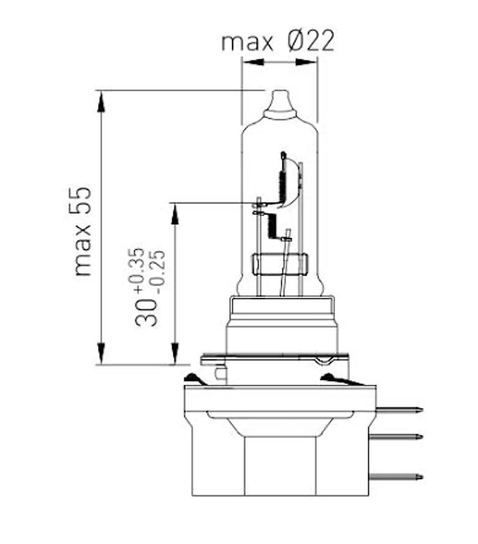 Ampolleta H15  12V  15/55W 2