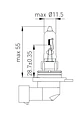 Ampolleta 9012 (HIR2)  12V  55W - Miniatura 2