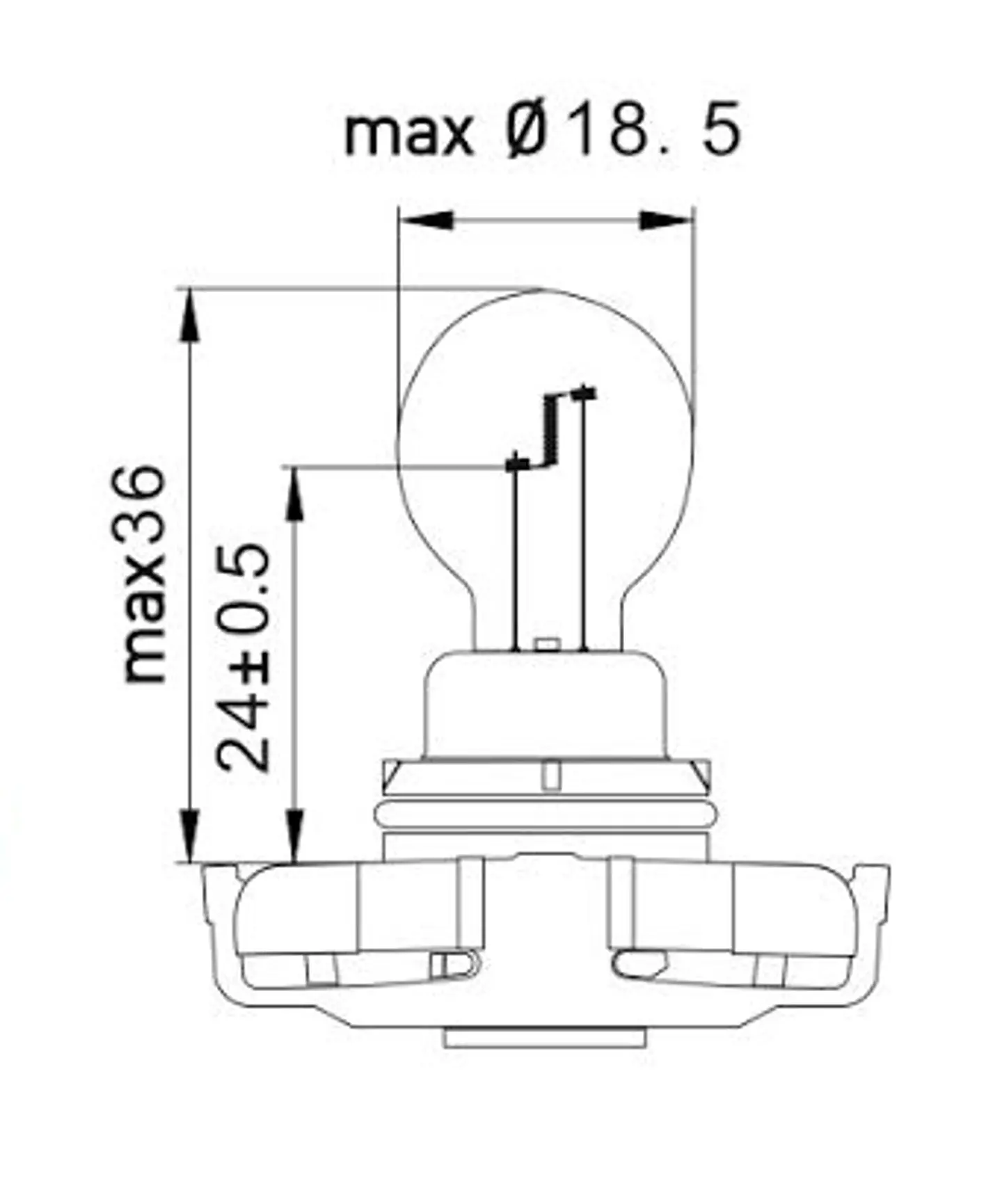 Ampolleta PS24W  12V  24W 2