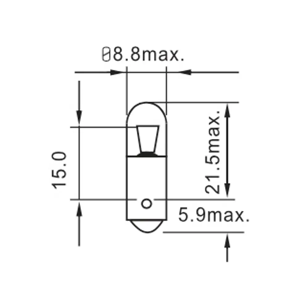 Ampolleta T8.5  12V  4W  2