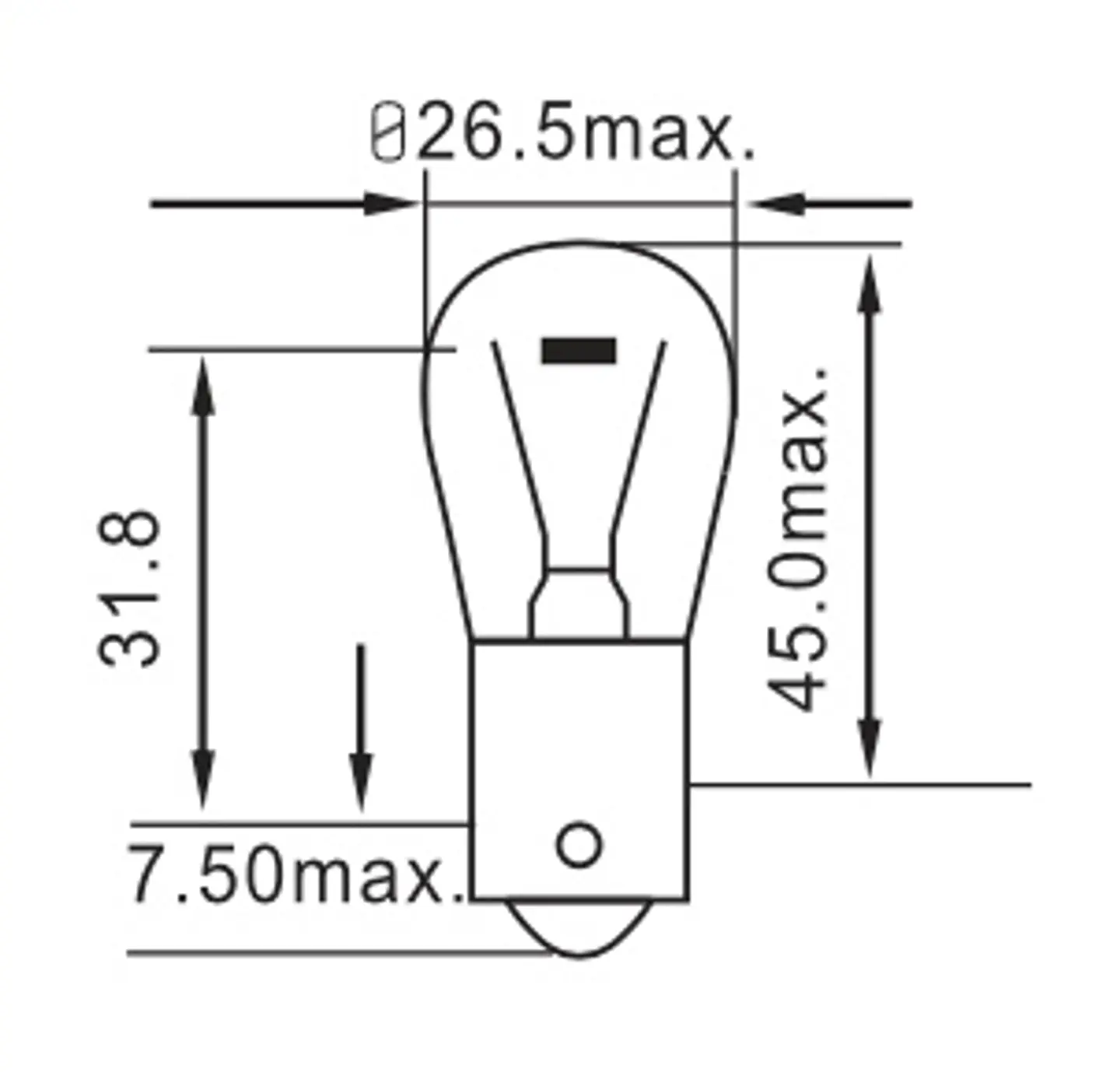 Ampolleta PY21  24V (globo gde) 2