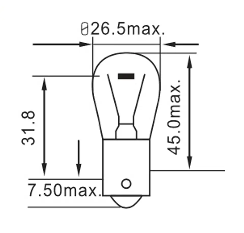 Ampolleta PY21  24V (globo gde) 2