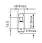 Ampolleta T8.5  T4W  24V  4W - Miniatura 2