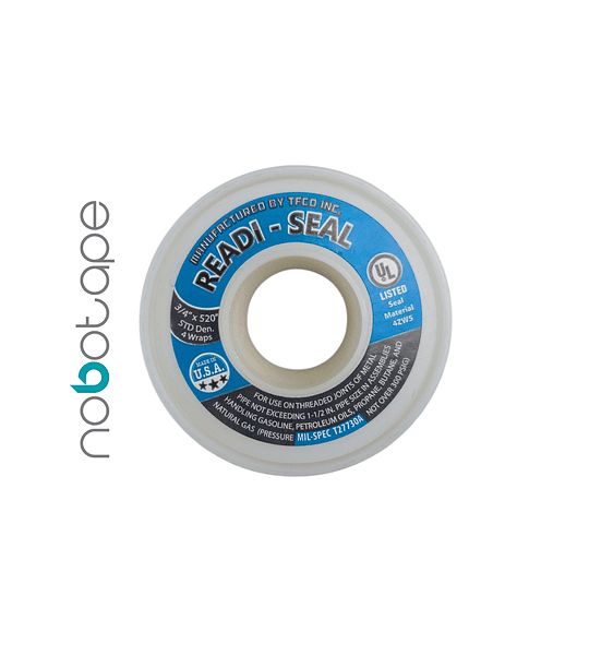Cinta Teflón Selladora de Roscas PTEF 3/4" x 520"