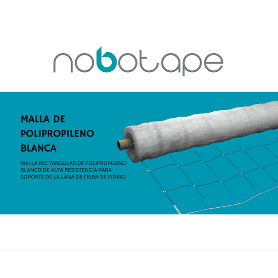 Malla Soporte aislación Nobonet  Color Blanco 1.5m x 1.000m