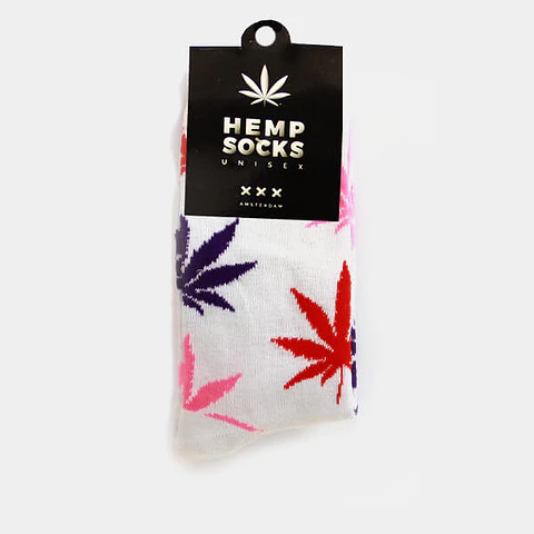 Meias cano longo estampa Cannabis