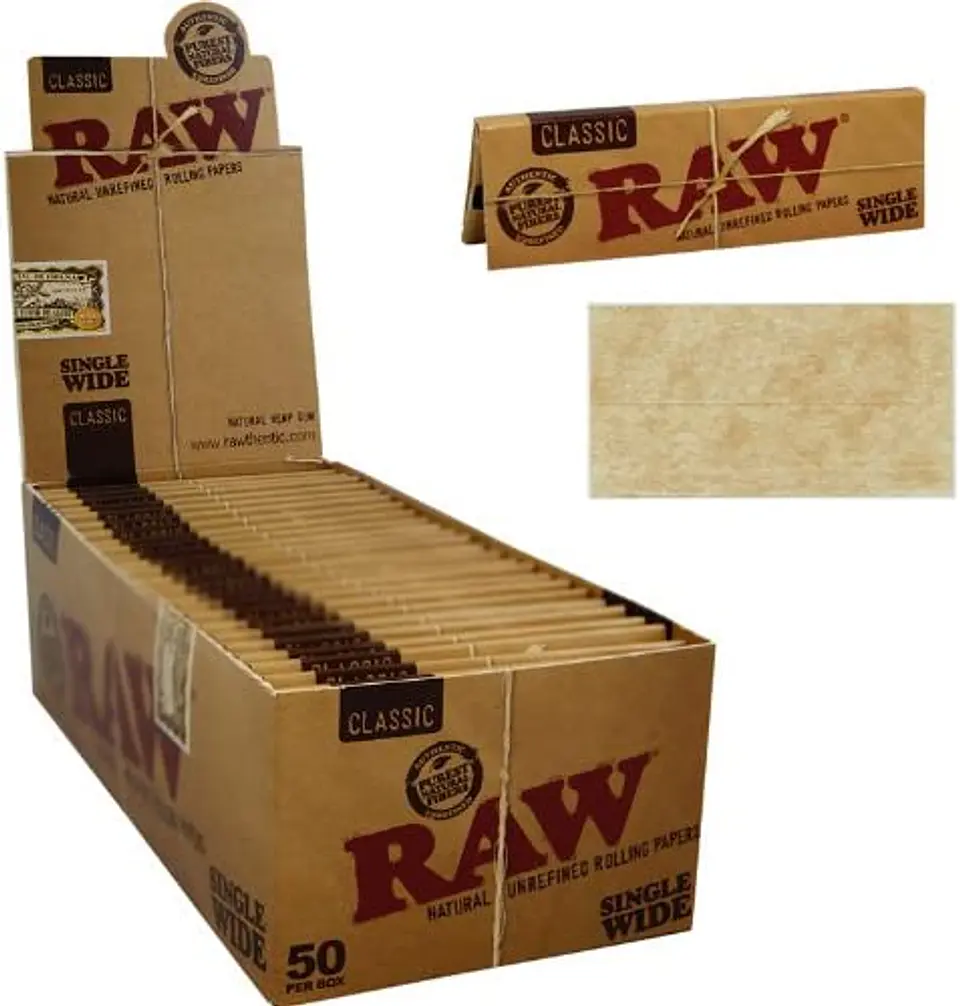 RAW Single Wide rolling papers  1