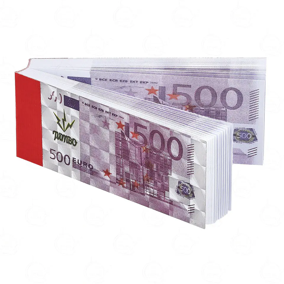 Piteiras de papel com desing de notas de Euro  4