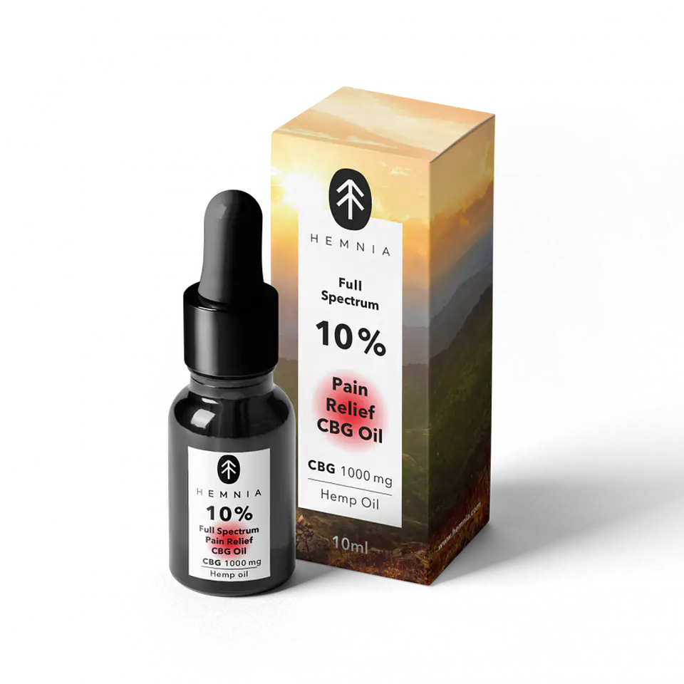 CBG Hemnia Full spectrum Pain Relief CBG oil 1000mg - 10ml 1