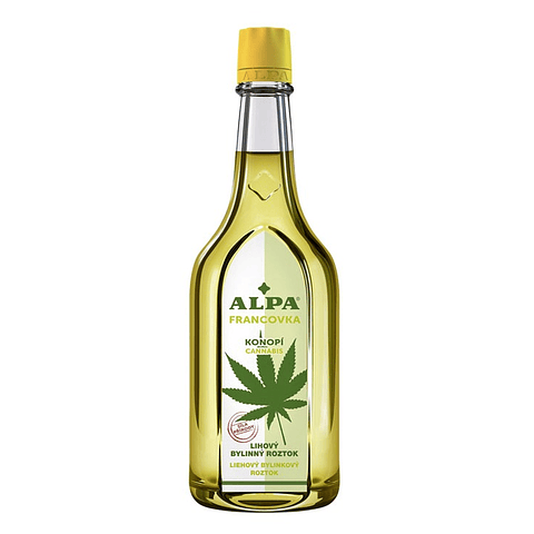 Solução de ervas com álcool de Cannabis