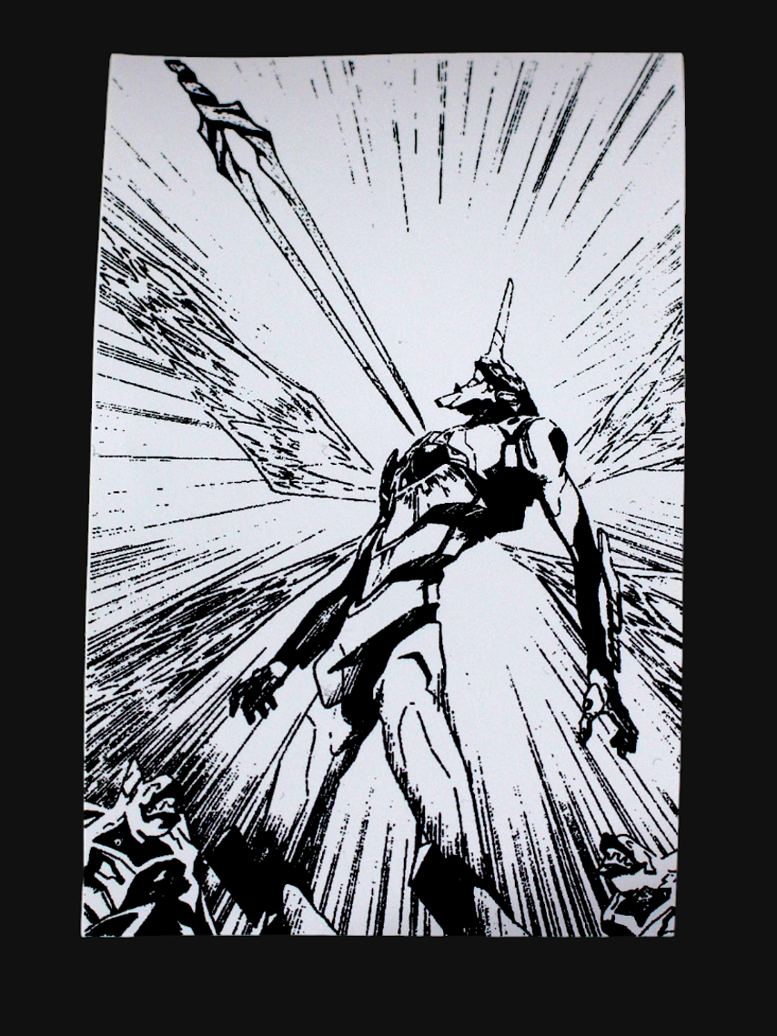 Set de stickers Evangelion x 16 unidades serigrafía. 11