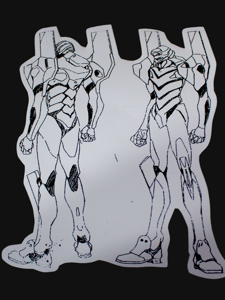 Set de stickers Evangelion x 16 unidades serigrafía. 14