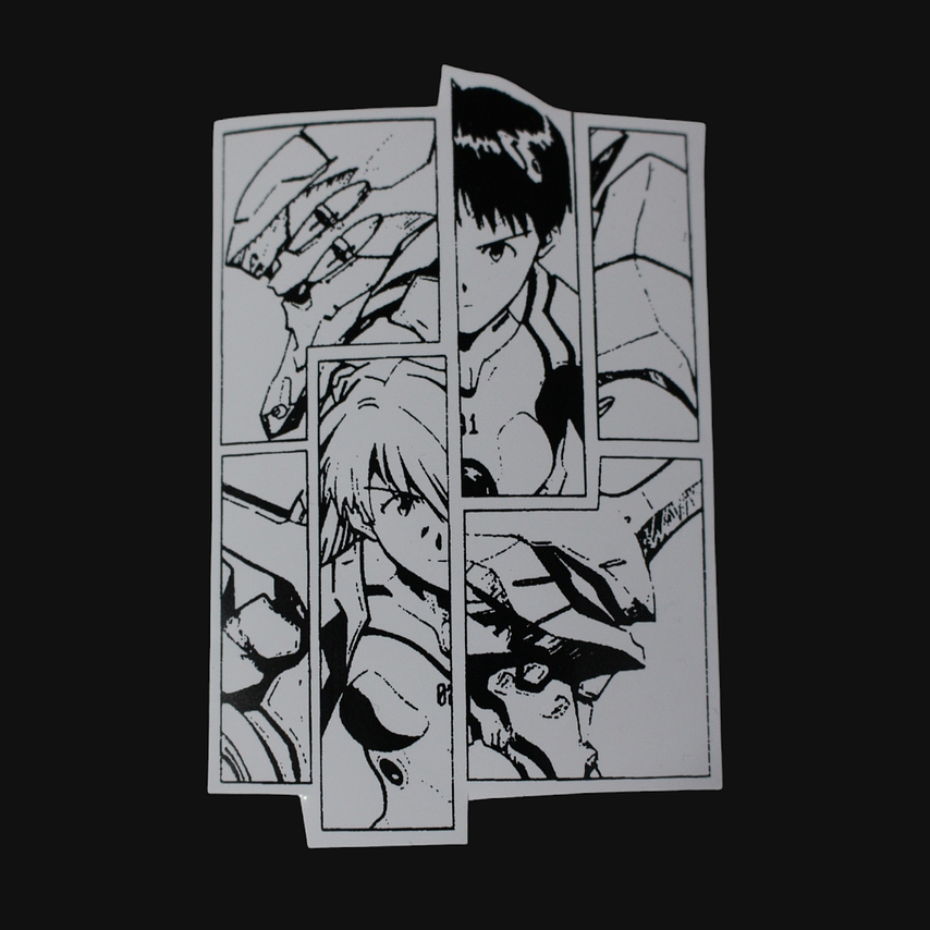 Set de stickers Evangelion x 16 unidades serigrafía. 15