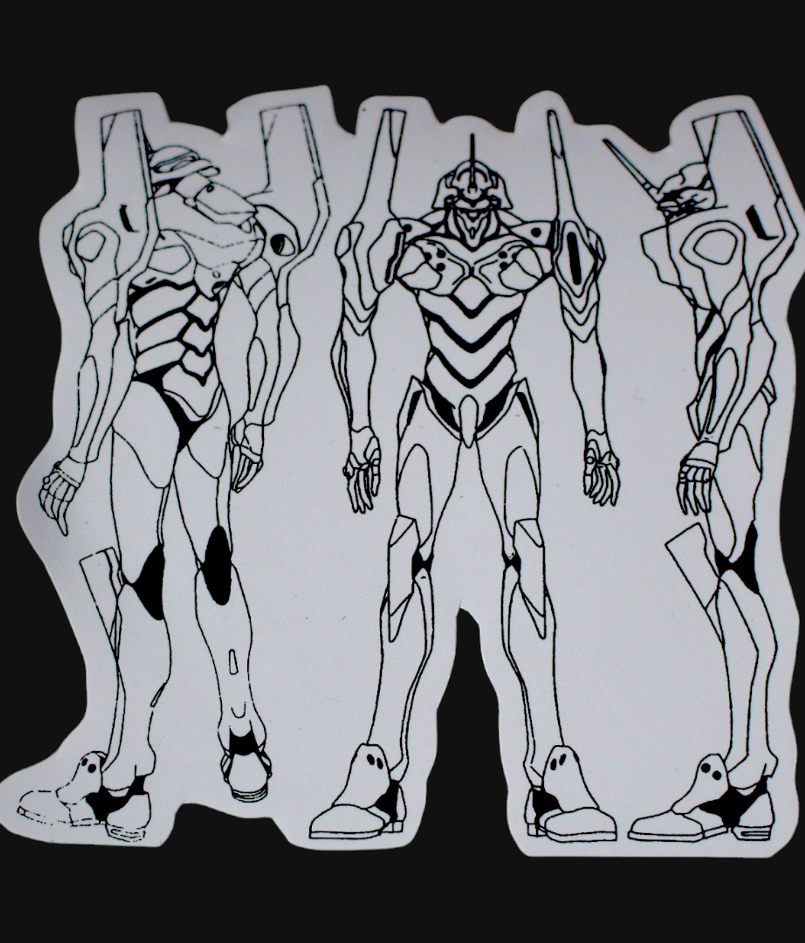 Set de stickers Evangelion x 16 unidades serigrafía. 16